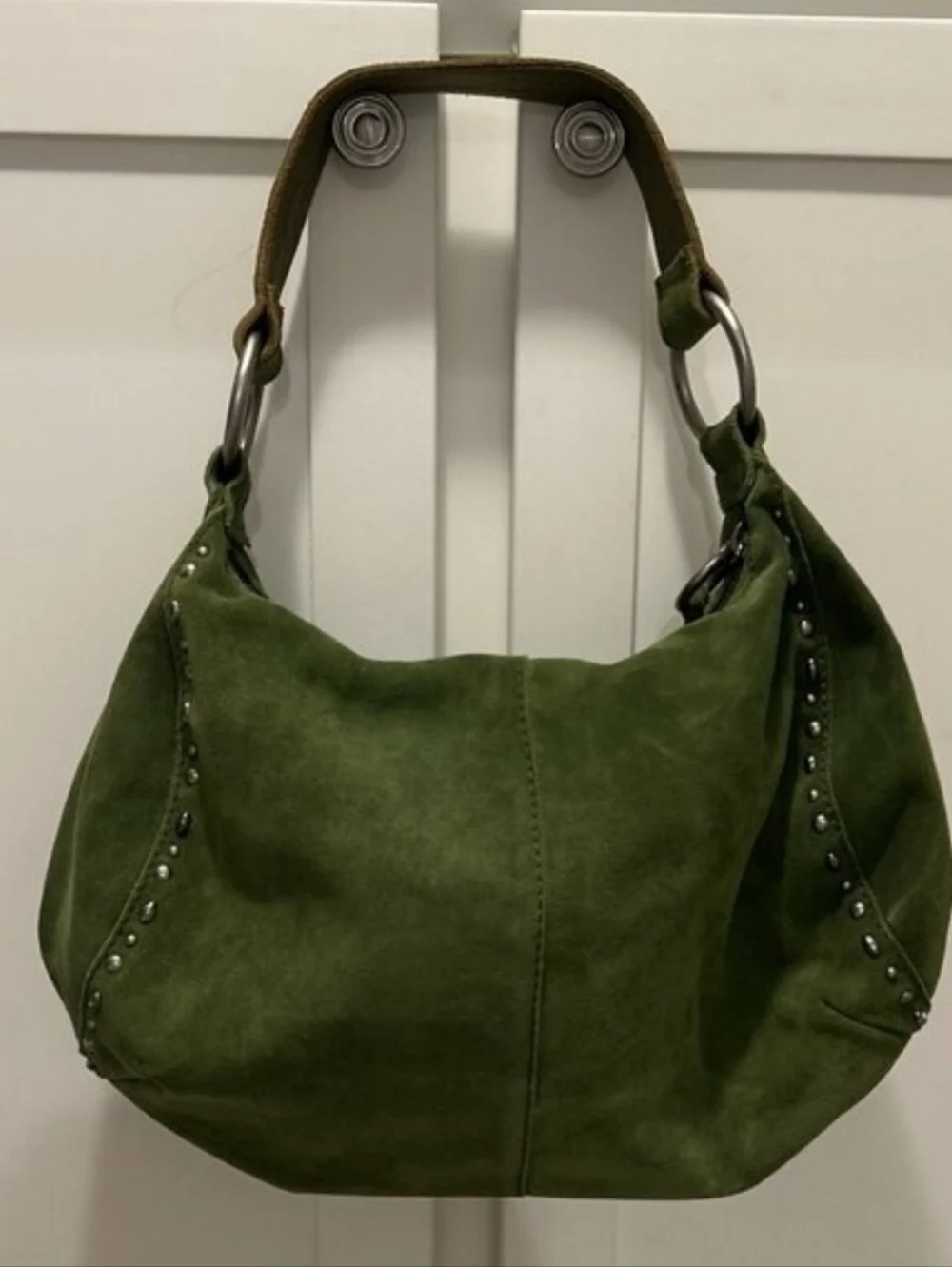 LUCKY BRAND green suede hobo shoulder bag - Picture 2 of 7